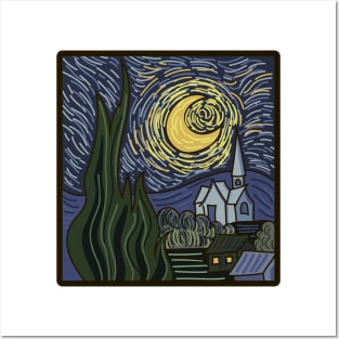 Starry night Posters and Art